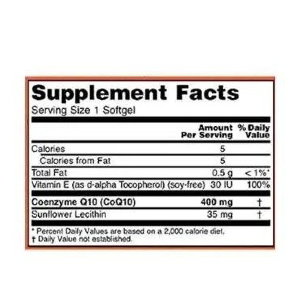 NOW CoQ10 400 mg 30 капсул