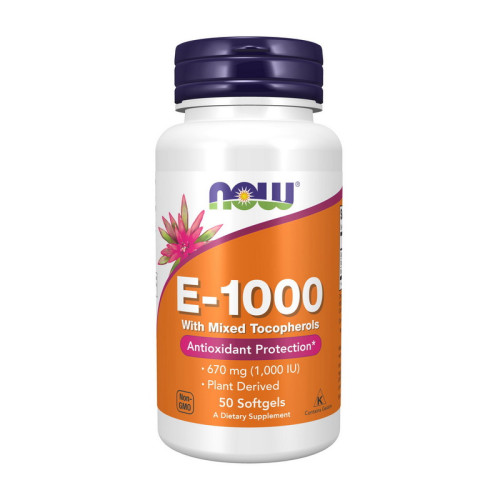 Фото NOW E-1000 with mixed Tocopheryl 50 софт капсул