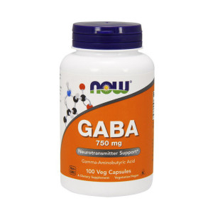 NOW GABA 750 mg 100 капсул