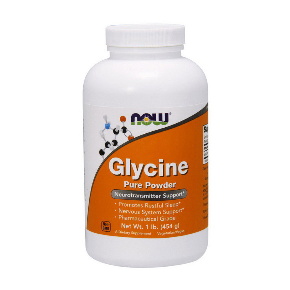 NOW Glycine Pure Powder 454 грамм