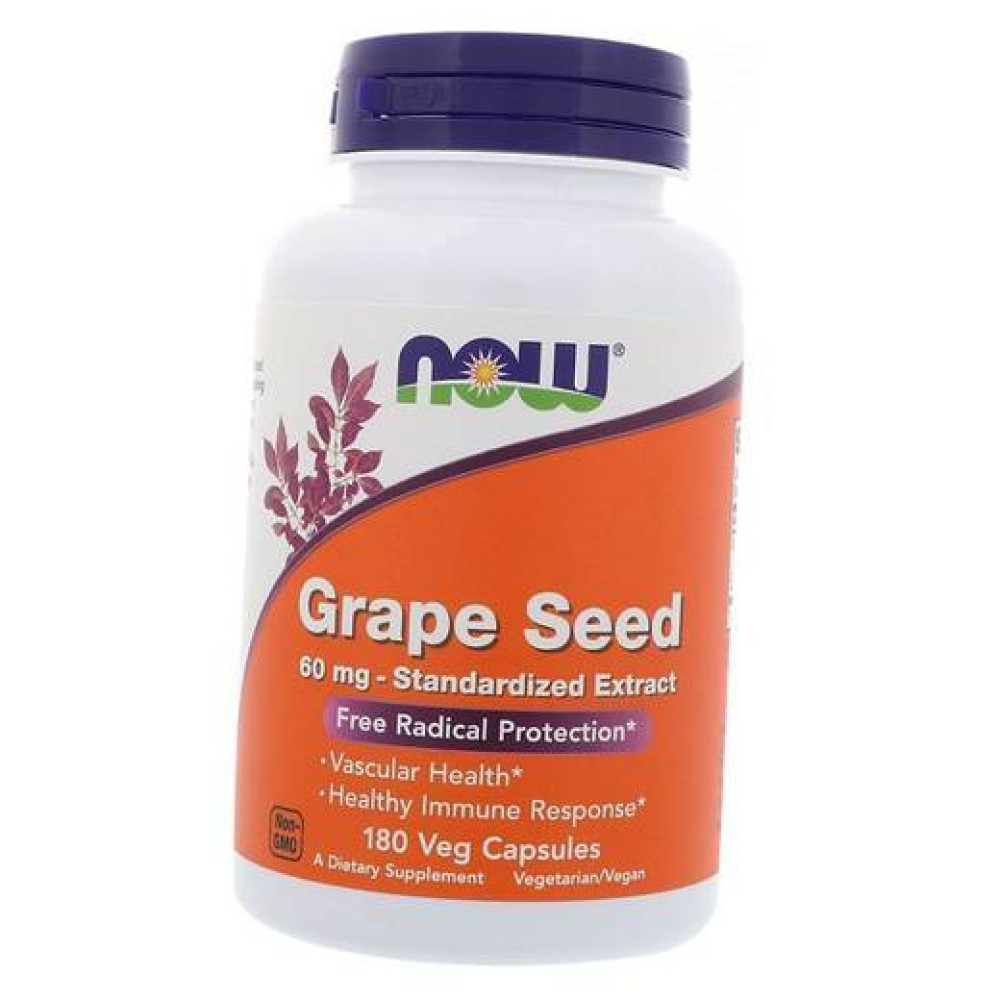 NOW Foods Grape Seed 60 mg 90 капсул