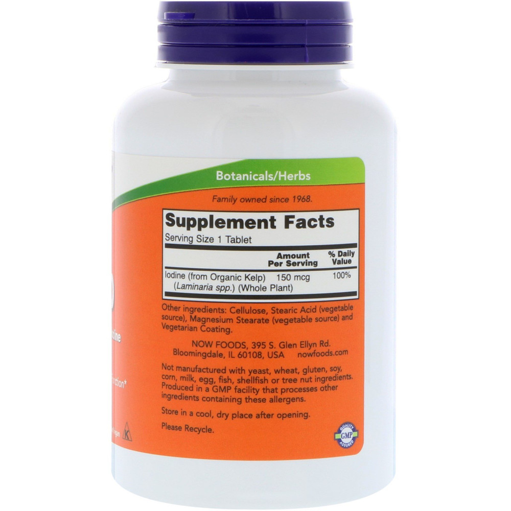 NOW Kelp 150 mcg 200 таблеток