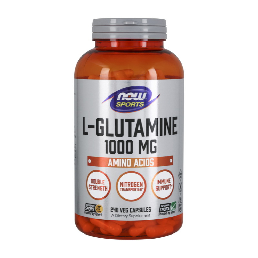 NOW L-Glutamine 1000 mg 240 капсул