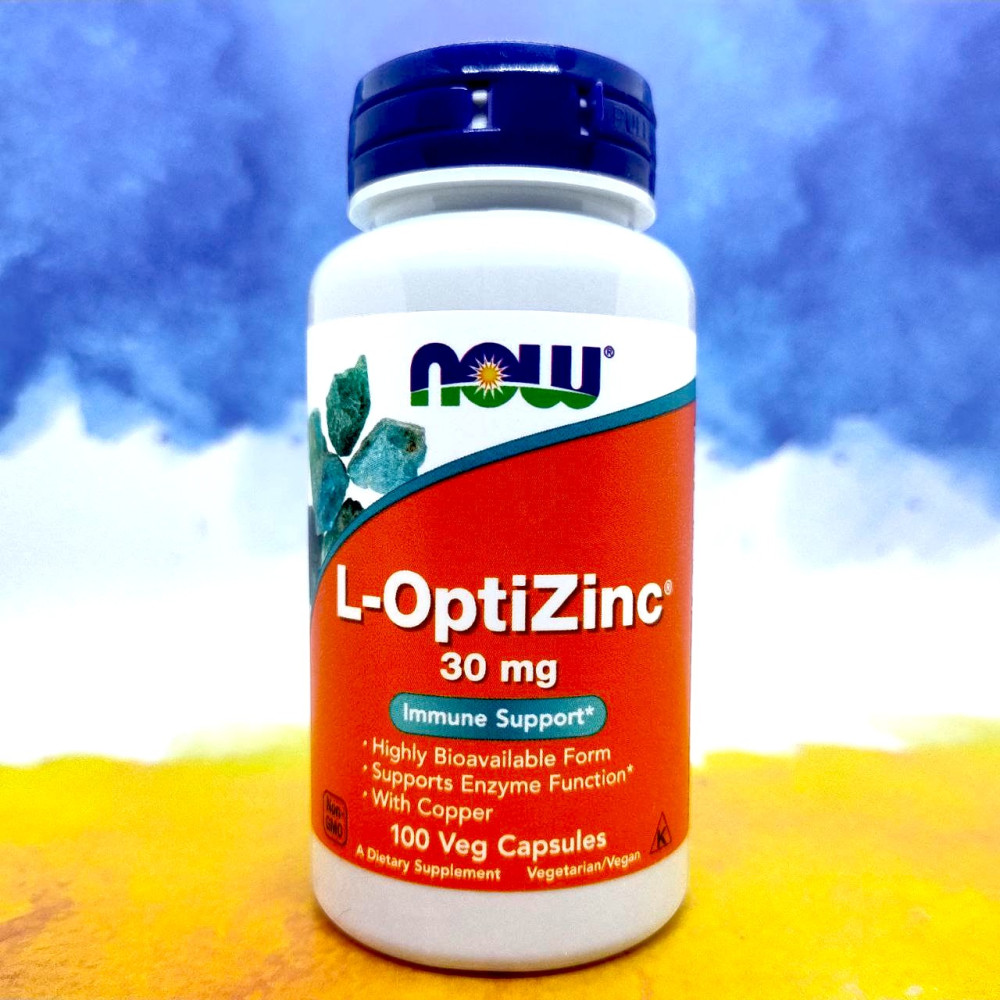 NOW L-OptiZinc 30 mg 100 капсул