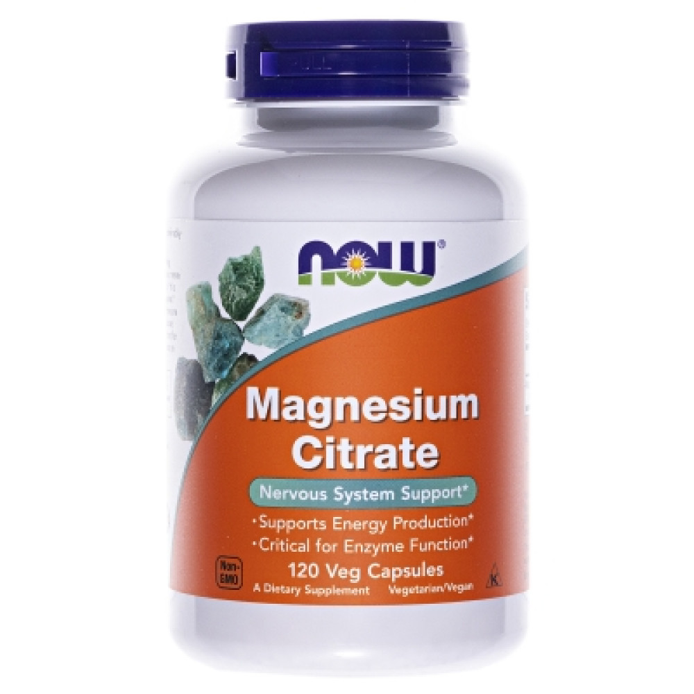 NOW Magnesium Сitrate Capsules 120 капсул