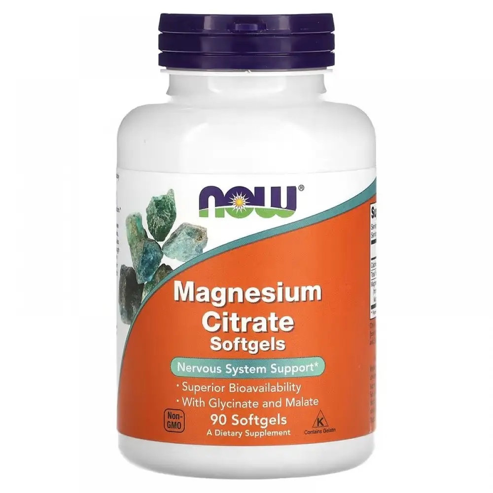 NOW Magnesium Citrate Softgels 90 капсул