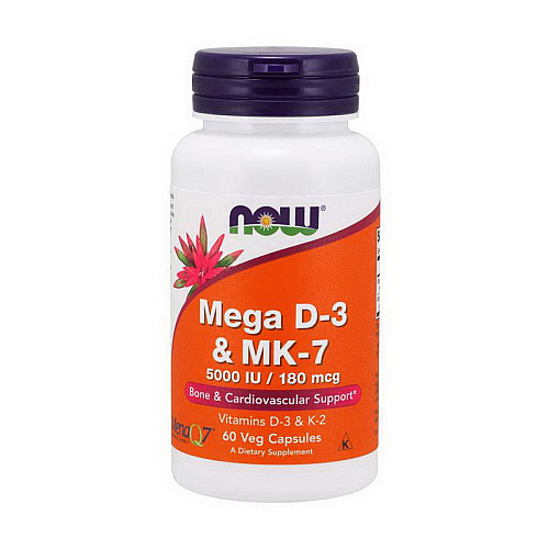 Фото NOW Mega D-3 & MK-7 5000 МЕ 60 капсул