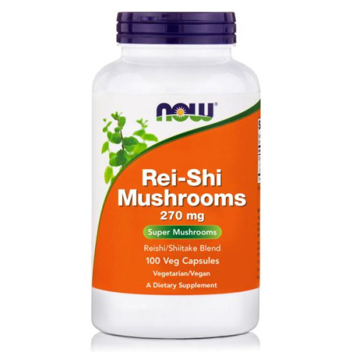 Фото NOW Rei-Shi Mushrooms 270 mg 100 капсул