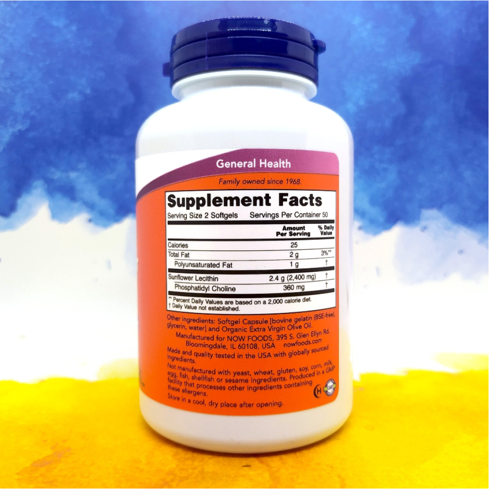 NOW Sunflower Lecithin 1200 mg