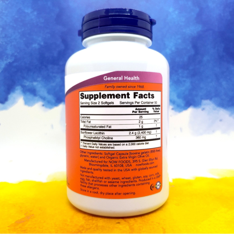 NOW Sunflower Lecithin 1200 mg