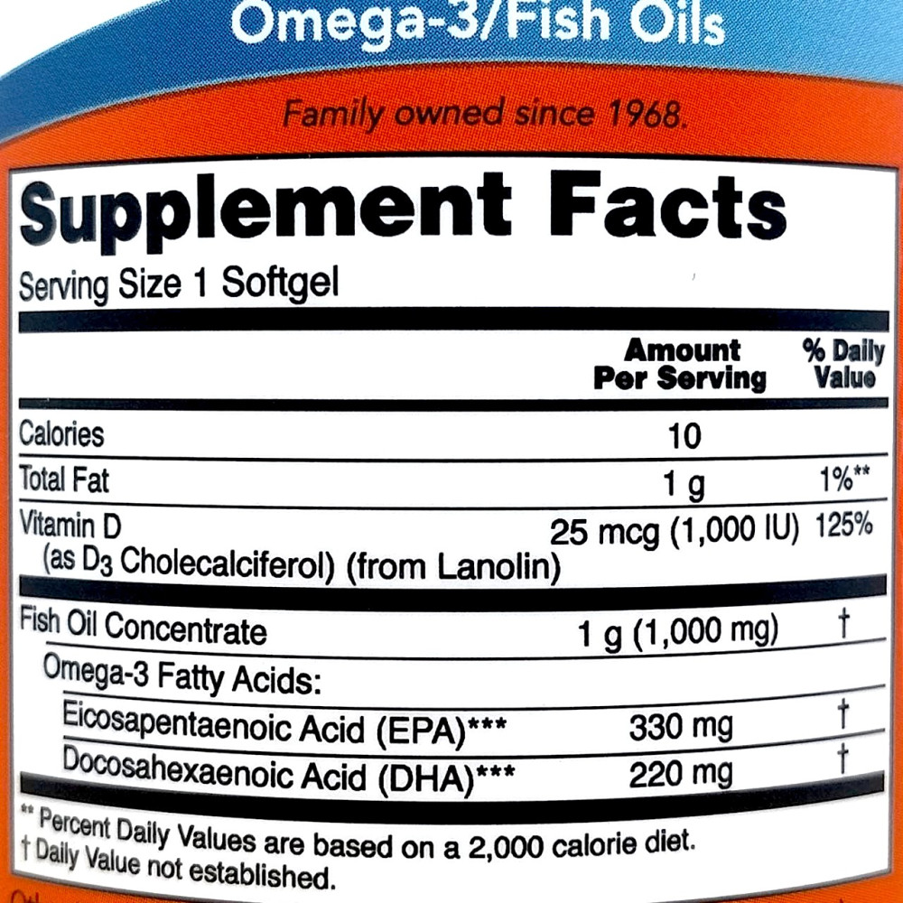NOW Tri-3D Omega Triglyceride 90 софт капсул