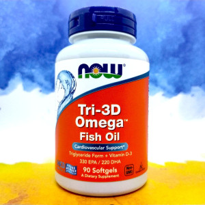 NOW Tri-3D Omega Triglyceride 90 софт капсул