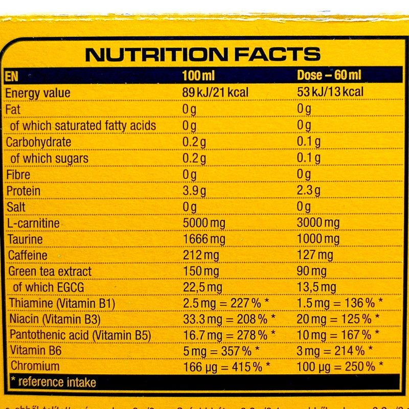 Nutrend Carnitine 3000 Shot 20x60мл