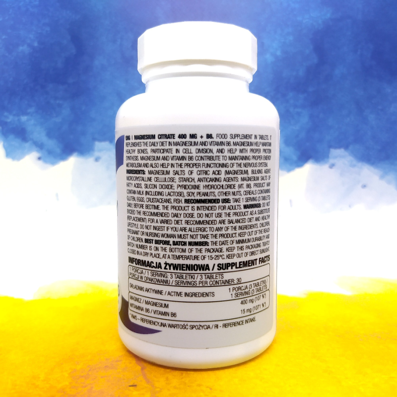 Ostrovit Magnesium Citrate 400 mg + B6 90 таблеток
