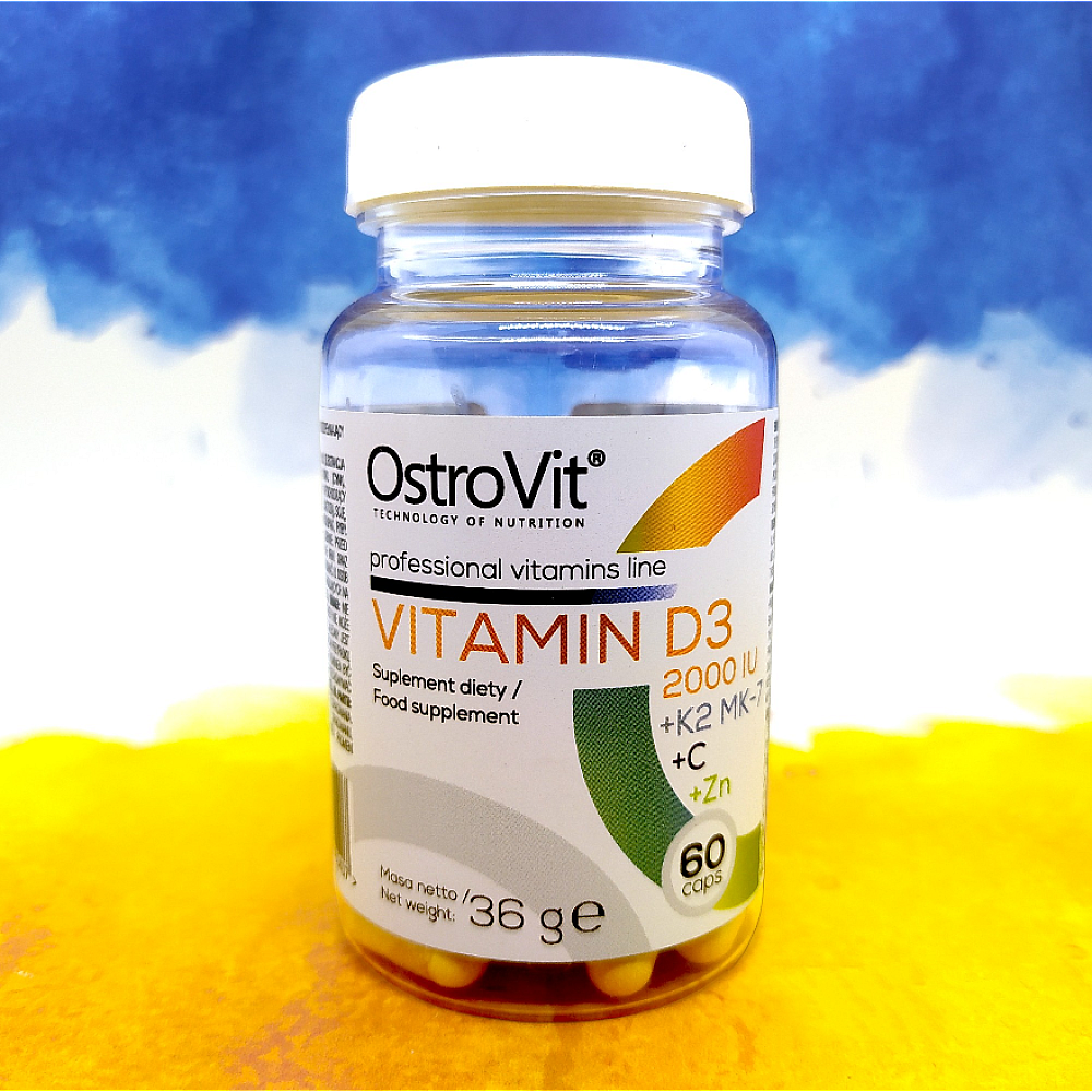 Ostrovit Vitamin D3 2000 IU + K2 MK-7 + VC + Zinc
