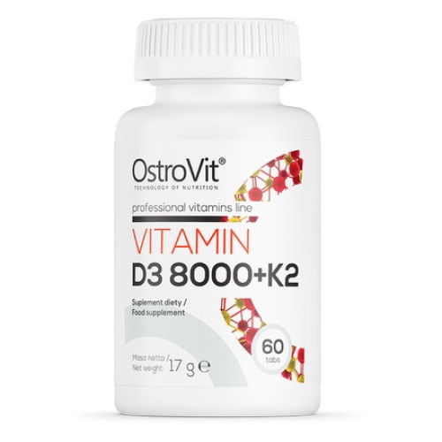 Фото OstroVit Vitamin D3 8000 + K2 60 таблеток