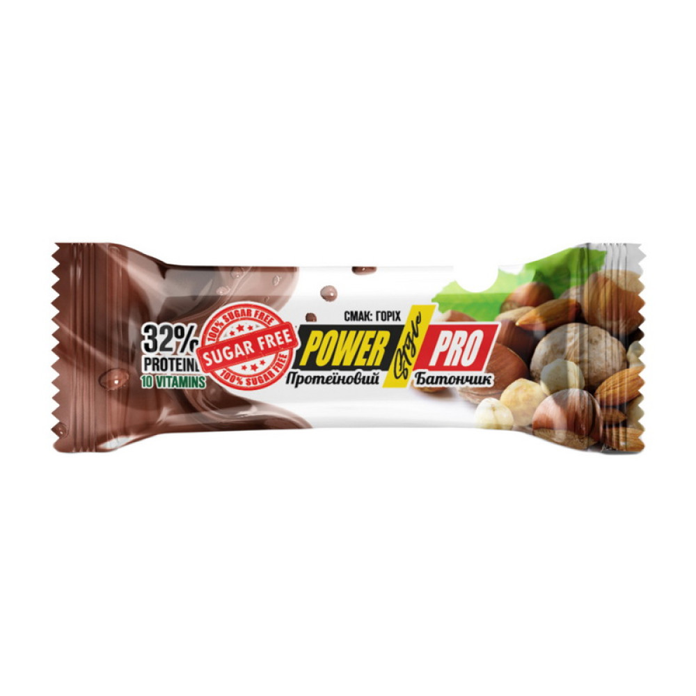 Power Pro 32% Protein Bar Sugar Free 20x60 20 батончиков по 60 грамм, Nut (орехи)