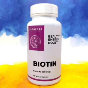 Progress Nutrition Biotin 10000 mcg 60 таблеток