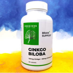 Progress Nutrition Ginkgo Biloba 120 mg + Ginseng Extracts 60 mg 90 таблеток