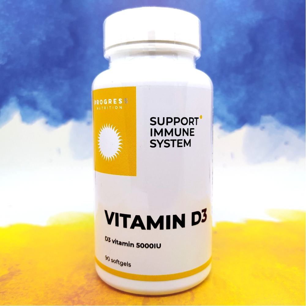 Progress Nutrition Vitamin D3 5000 IU 90 капсул