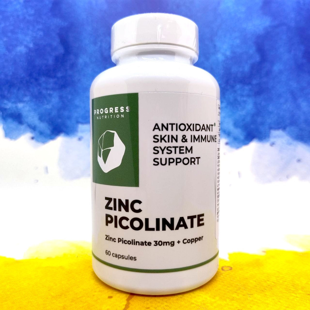 Progress Nutrition Zinc Picolinate 30 мг + Copper 60 капсул