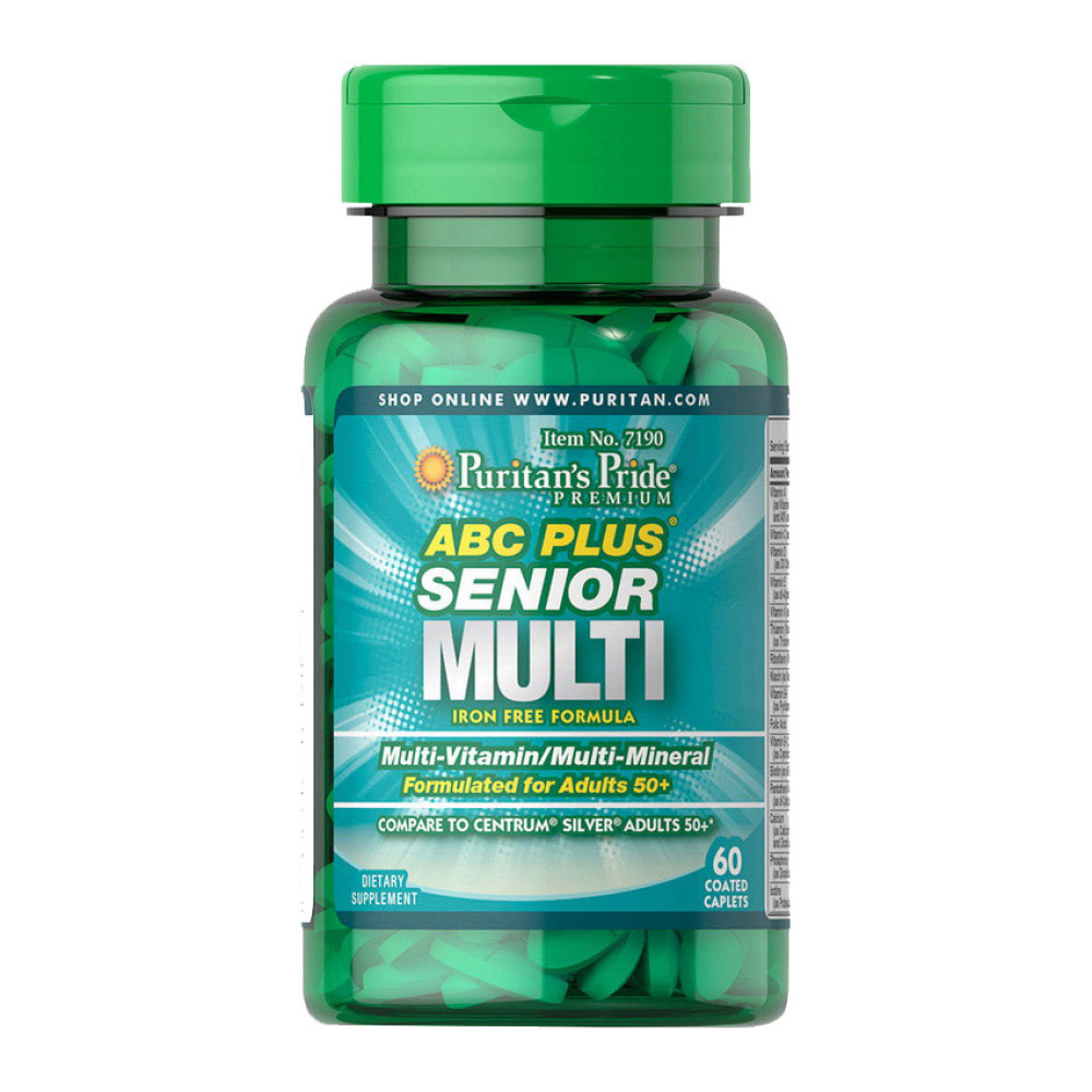 Puritans Pride ABC Plus® Senior Multivitamin Multi-Mineral Formula 60 капсул