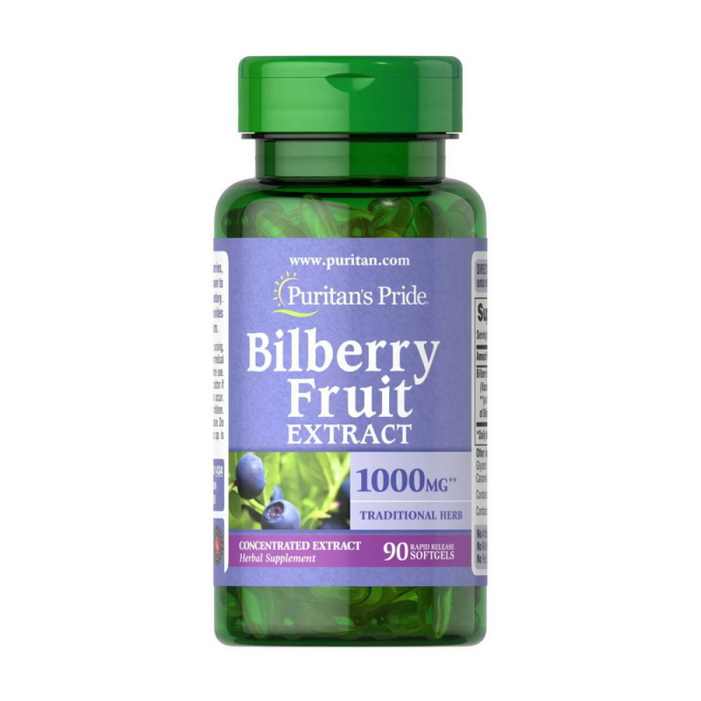 Puritan's Pride Bilberry Fruit Extract 1000 mg