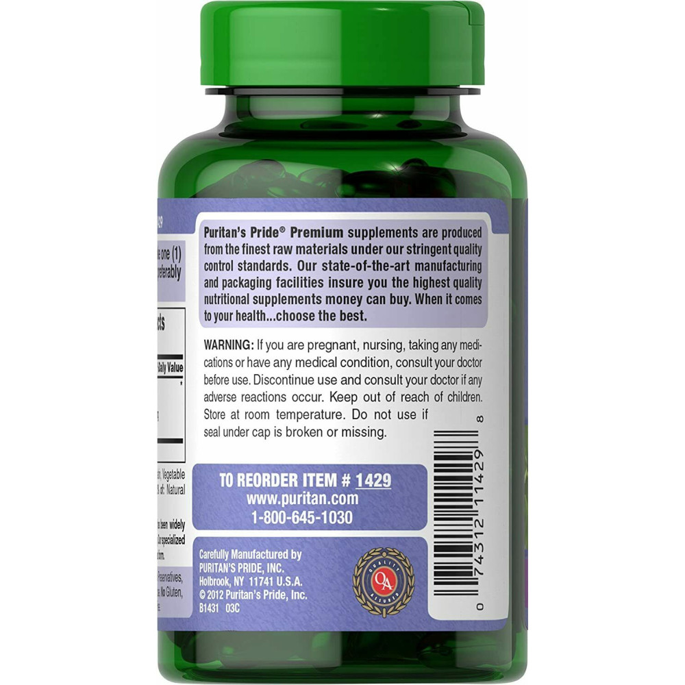 Puritan's Pride Bilberry Fruit Extract 1000 mg
