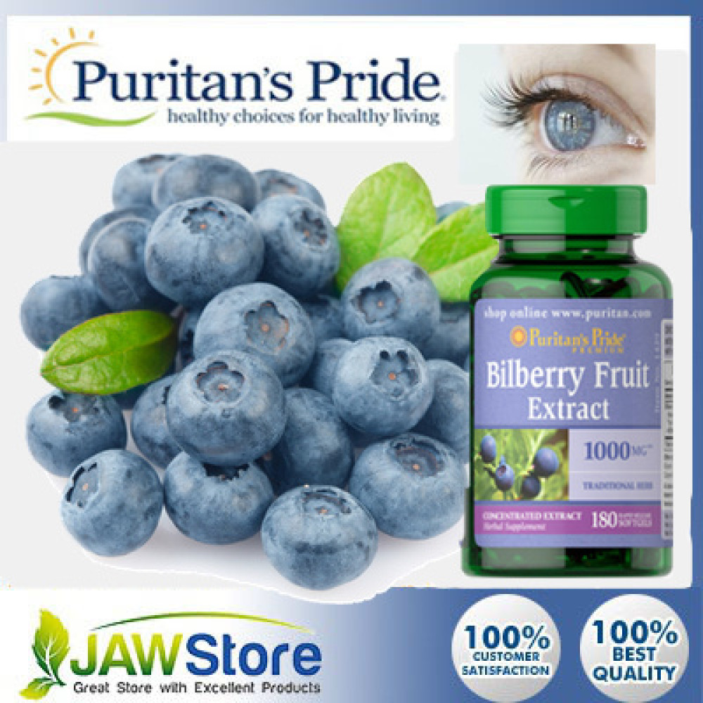 Puritan's Pride Bilberry Fruit Extract 1000 mg