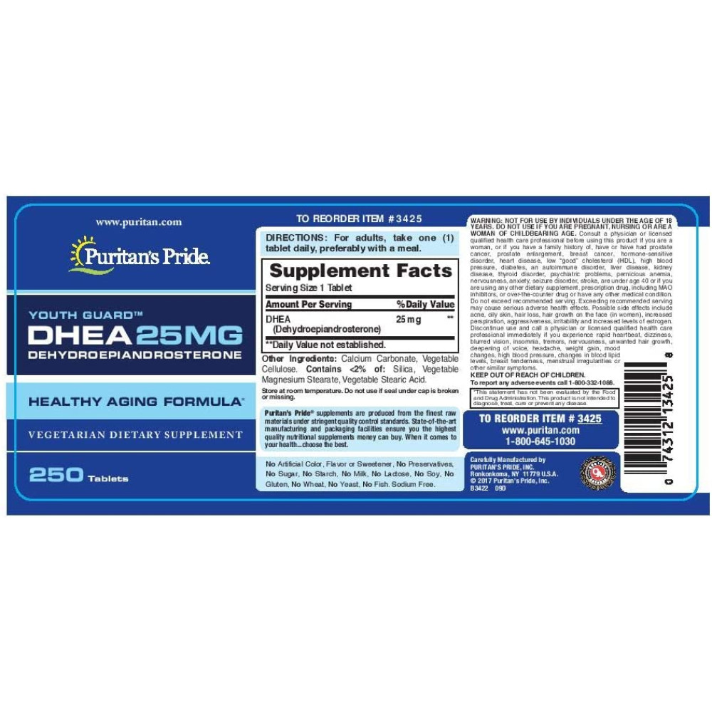 Puritans Pride DHEA 25 mg
