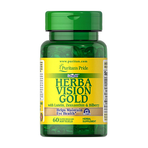 Фото Puritan's Pride Herba Vision Gold 60 капсул