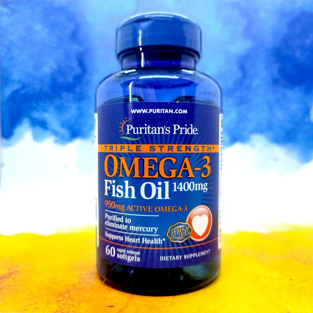 Puritan's Pride Triple Strength Omega-3 Fish Oil 1400 мг (950 мг Active Omega-3)