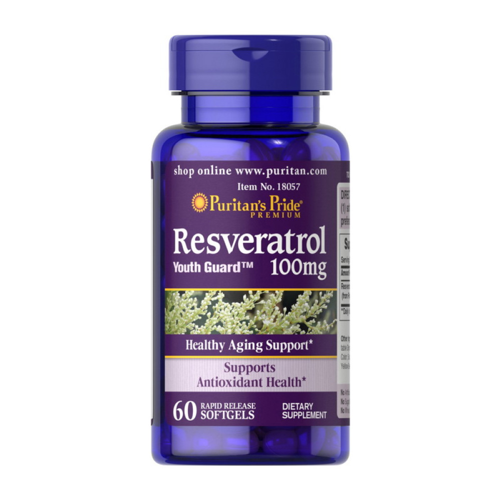 Puritan's Pride Resveratrol 100 mg 60 капсул