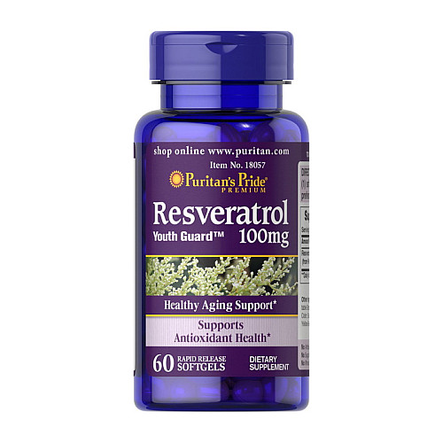 Фото Puritan's Pride Resveratrol 100 mg 60 капсул