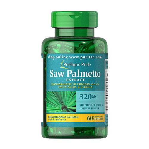Фото Puritan's Pride Saw Palmetto Extract 320 мг 60 софт капсул