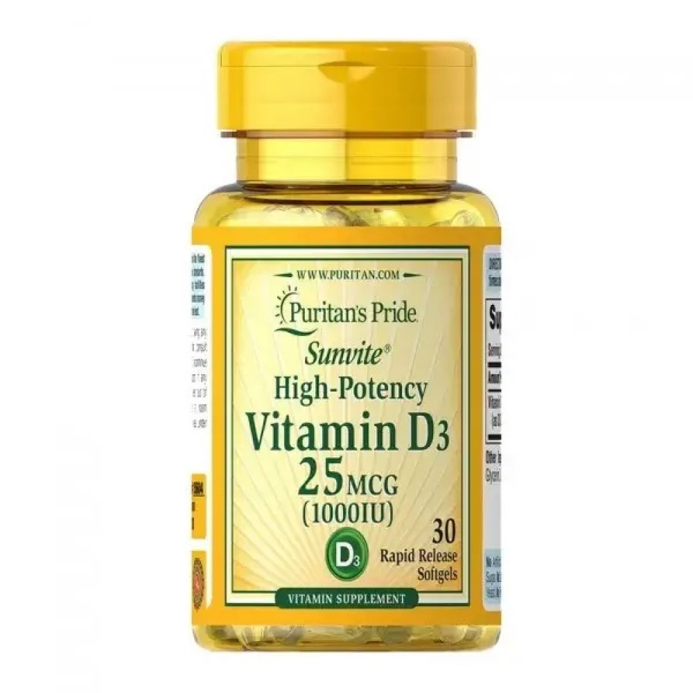 Puritans Pride Vitamin D3 1000 IU 25 mcg