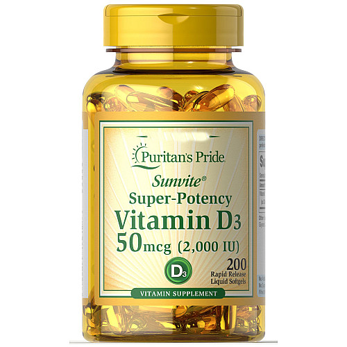 Фото Puritan's Pride Vitamin D3 2000 МЕ (50 mcg)
