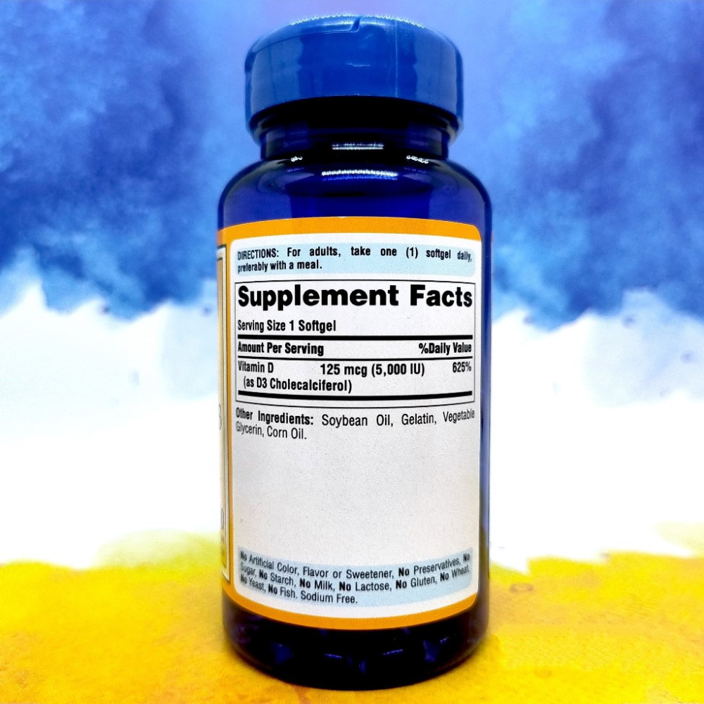 Puritan's Pride Vitamin D3 5000 (125 mcg)