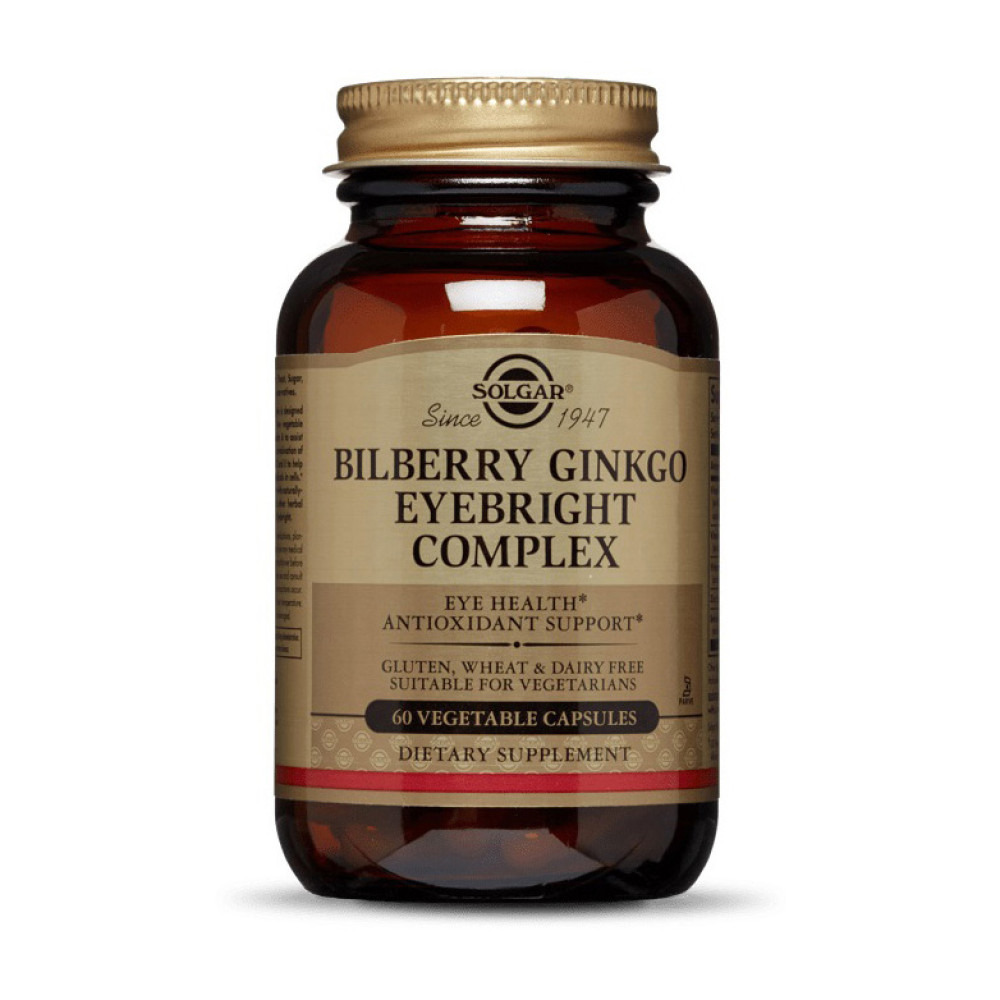 Solgar Bilberry Ginkgo Eyebright Complex 60 капсул