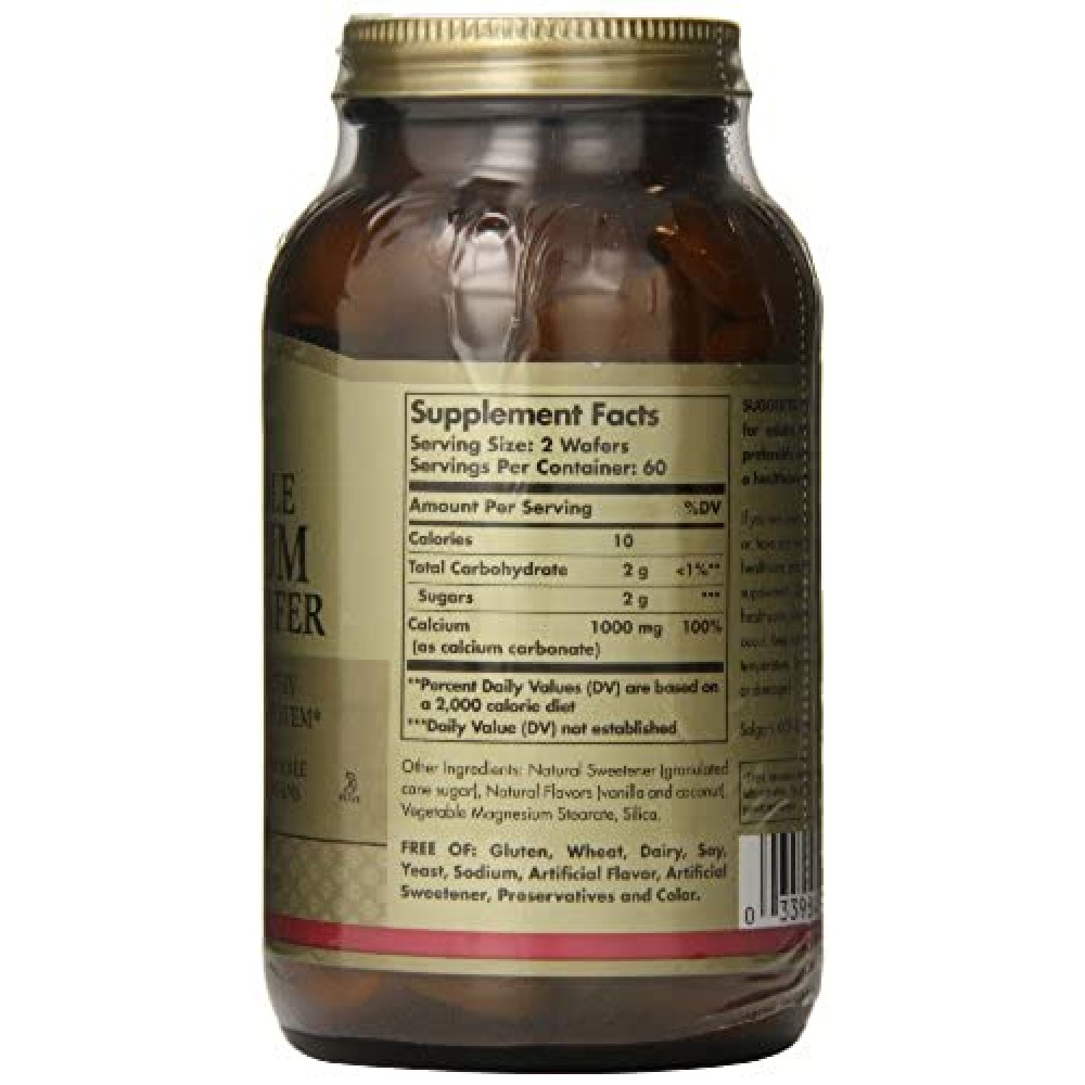 Solgar Chewable Calcium 500 mg Wafer 120 таблеток