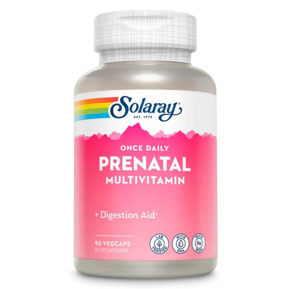 Solaray Once Daily Prenatal Multi-Vita 90 капсул
