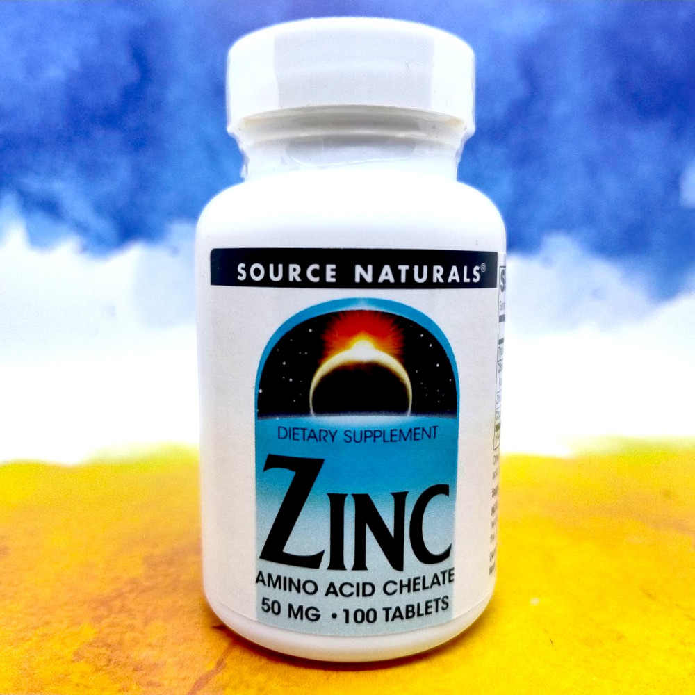Source Naturals Zinc Chelate 50 mg + Cooper