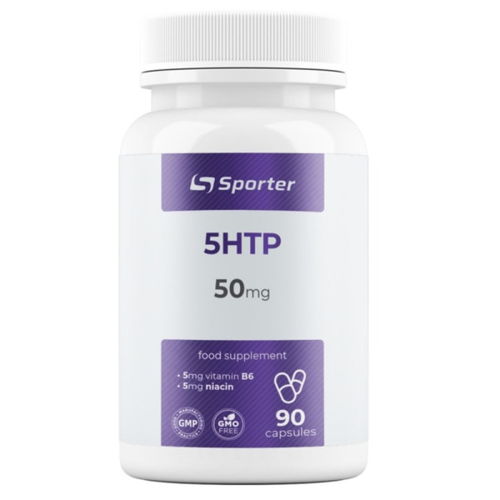 Sporter 5HTP 50 mg + Vitamin B6 5 mg + Niacin 5 mg 90 капсул