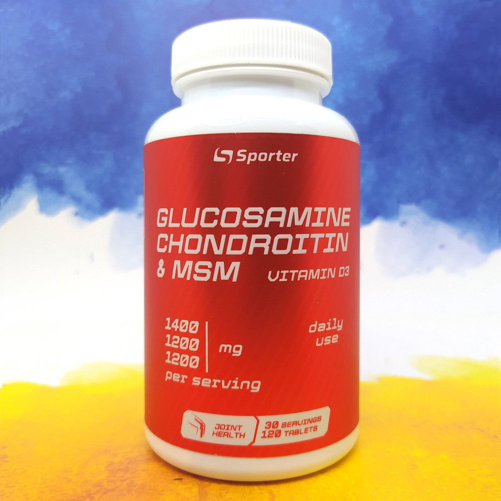 Sporter Glucosamine & chondroitin + MSM + D3 120 таблеток