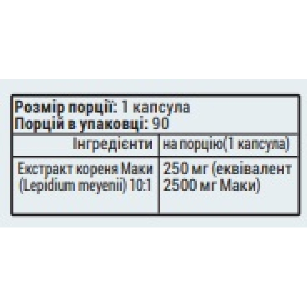 Sporter Maca 250 мг 90 капсул