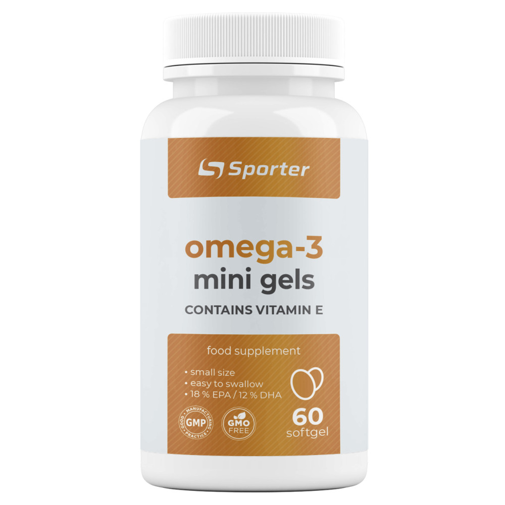 Sporter Omega 3 mini gels plus Vitamin E 60 капсул