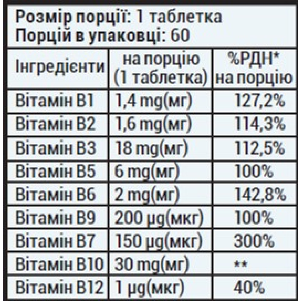 Sporter Vitamin B Complex