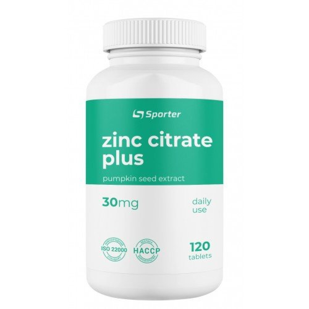 Sporter Zinc 30 citrate plus 120 таблеток