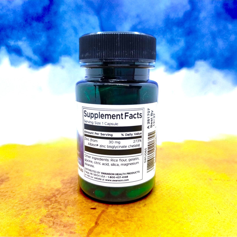 Swanson Albion Zinc 30 mg 90 капсул