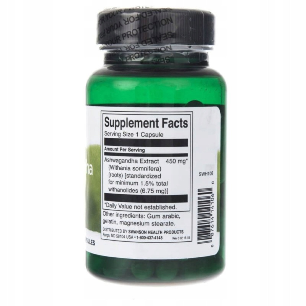 Swanson Ashwagandha 450 mg 100 капсул